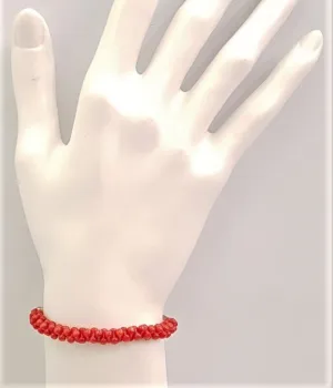 Coral Beaded Bracelet