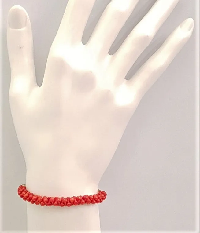 Coral Beaded Bracelet