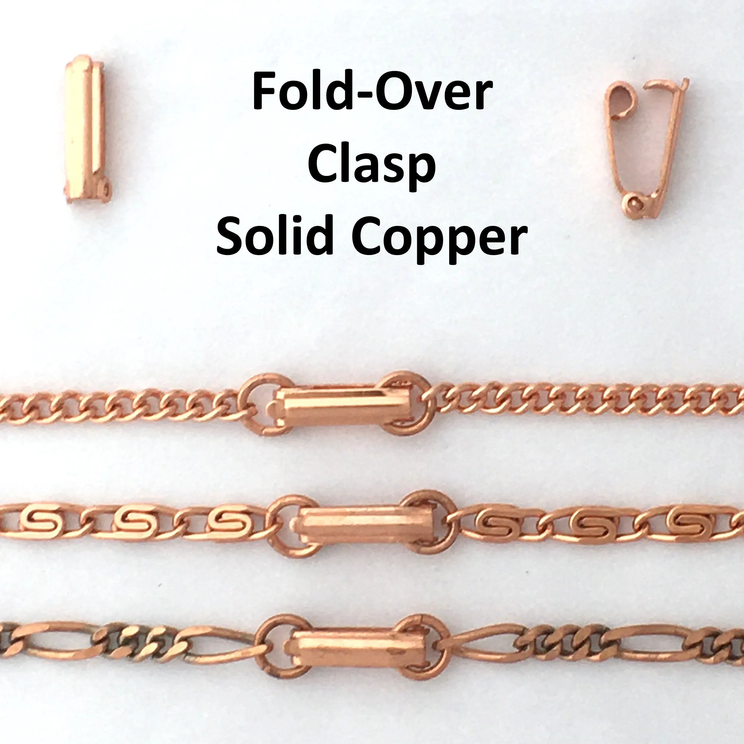 Custom Bracelet Chain Solid Copper Fine Figaro Chain Bracelet BC41M Custom Size Copper Bracelet Chain