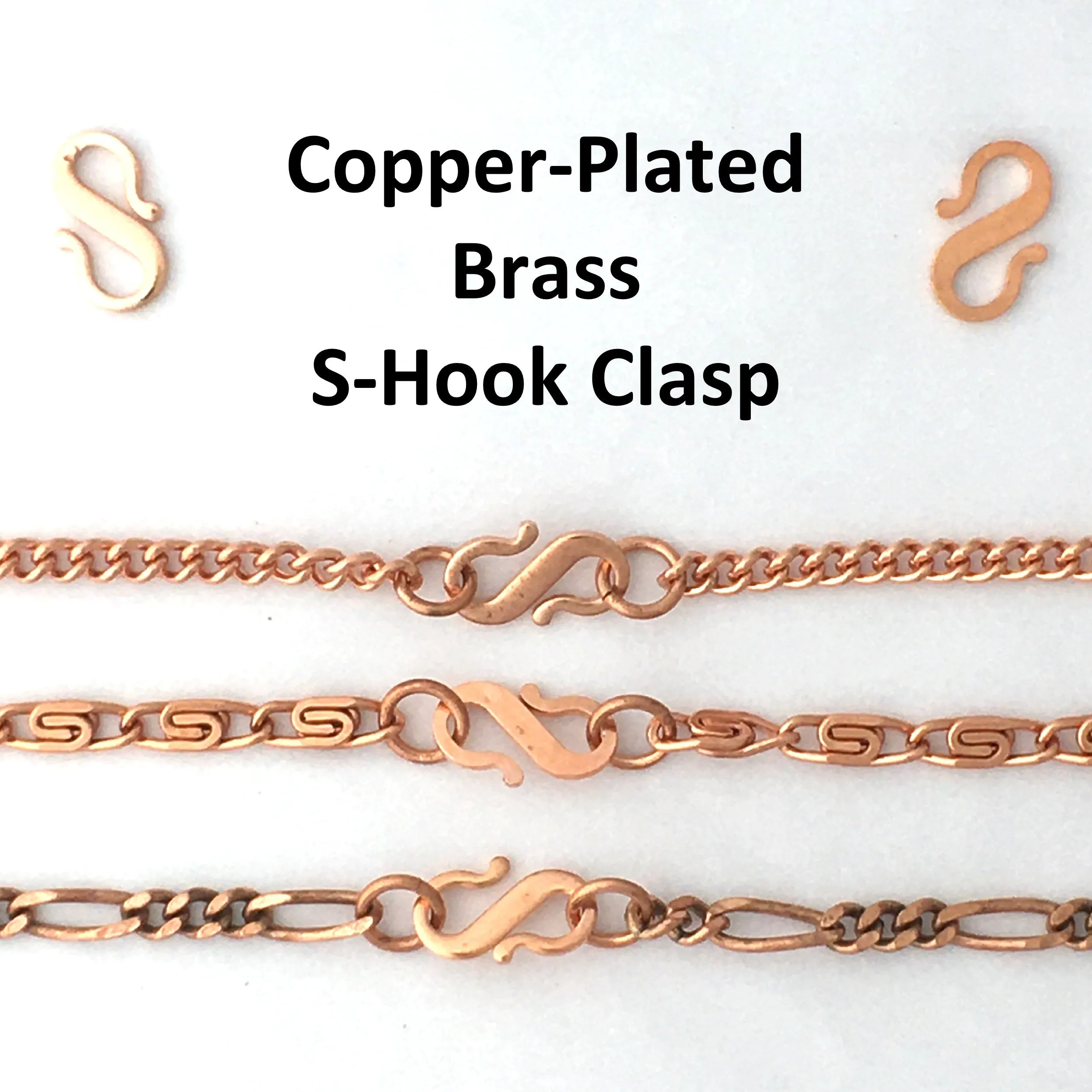 Custom Size Copper Bracelet Chain BC72 Medium 5mm Solid Copper Curb Chain Bracelet Custom