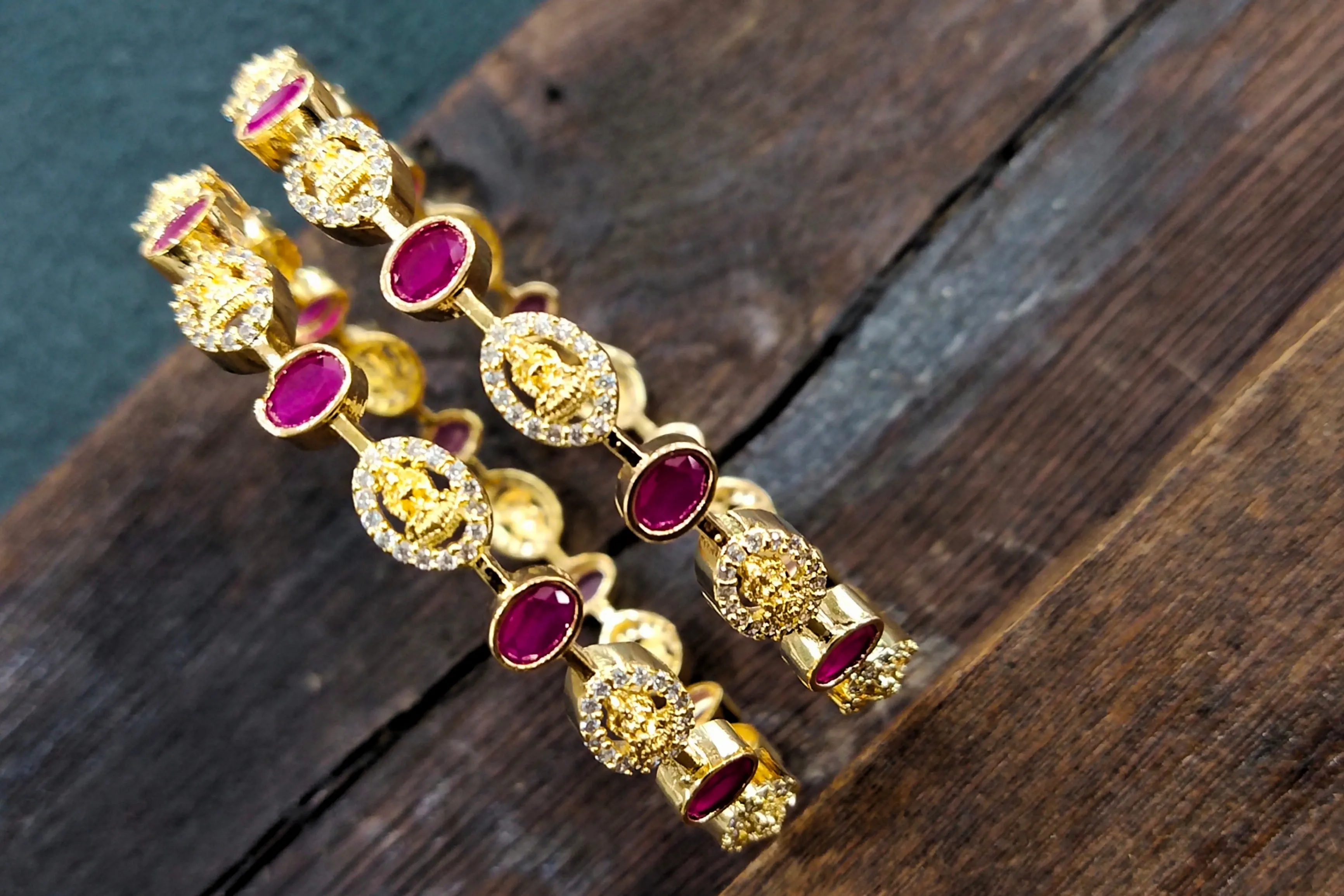 Cz Laxmi Bangles set By Asp Fashion Jewellery