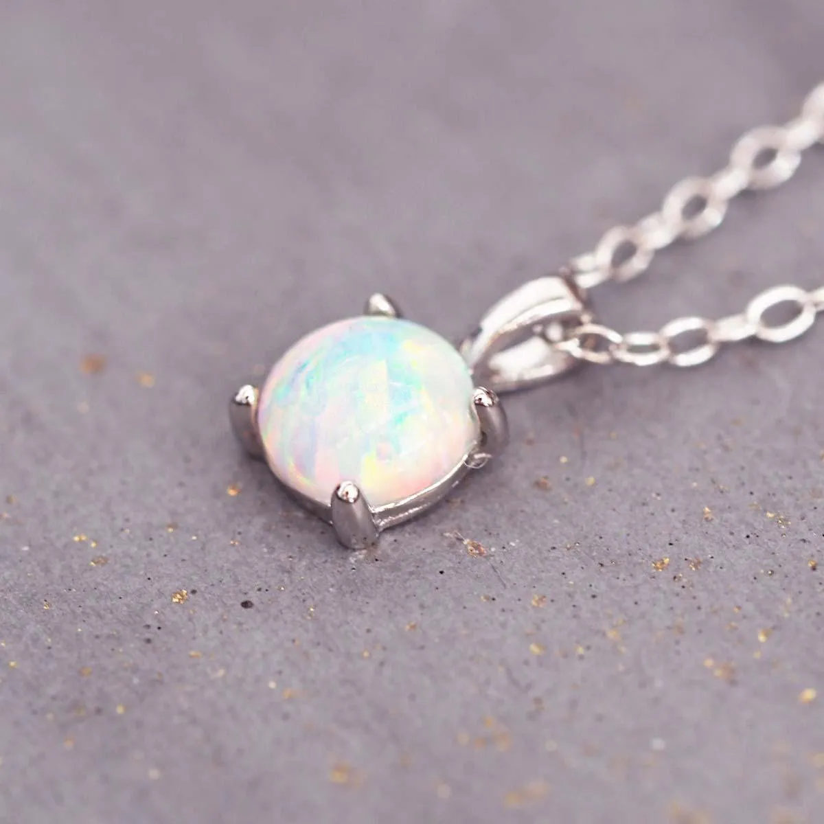 Dainty Opal Necklace