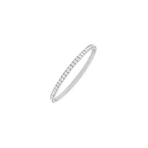 Diamond Eternity Bangle : 14K White Gold 3.00 CT Diamonds