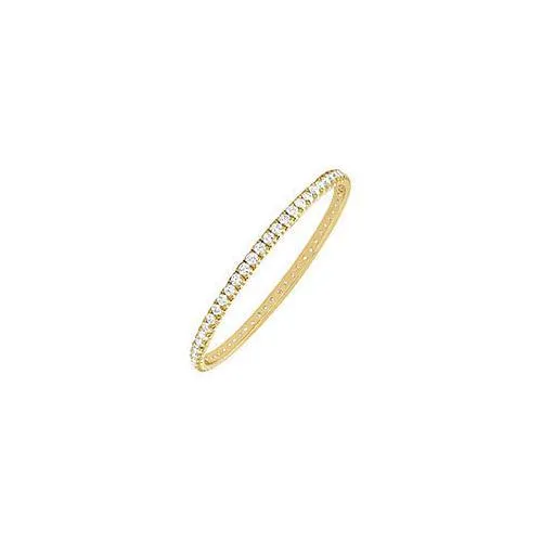 Diamond Eternity Bangle : 14K Yellow Gold 2.00 CT Diamonds