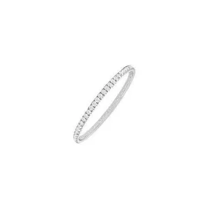 Diamond Eternity Bangle : 18K White Gold - 2.00 CT Diamonds