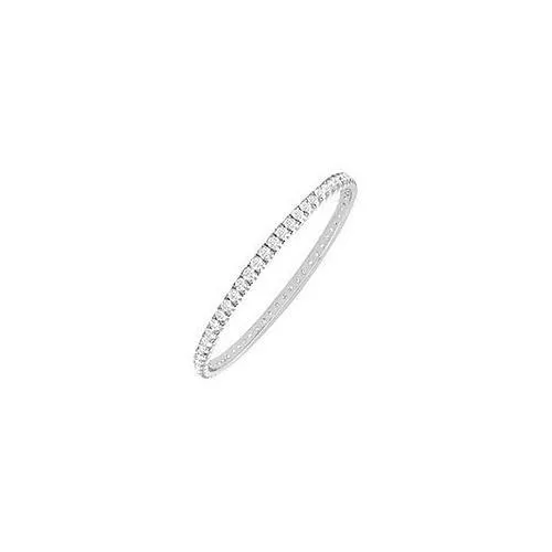 Diamond Eternity Bangle : 18K White Gold - 2.00 CT Diamonds