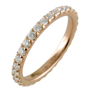 Diamond Eternity Wedding Band Anniversary Ring 18K Rose Gold