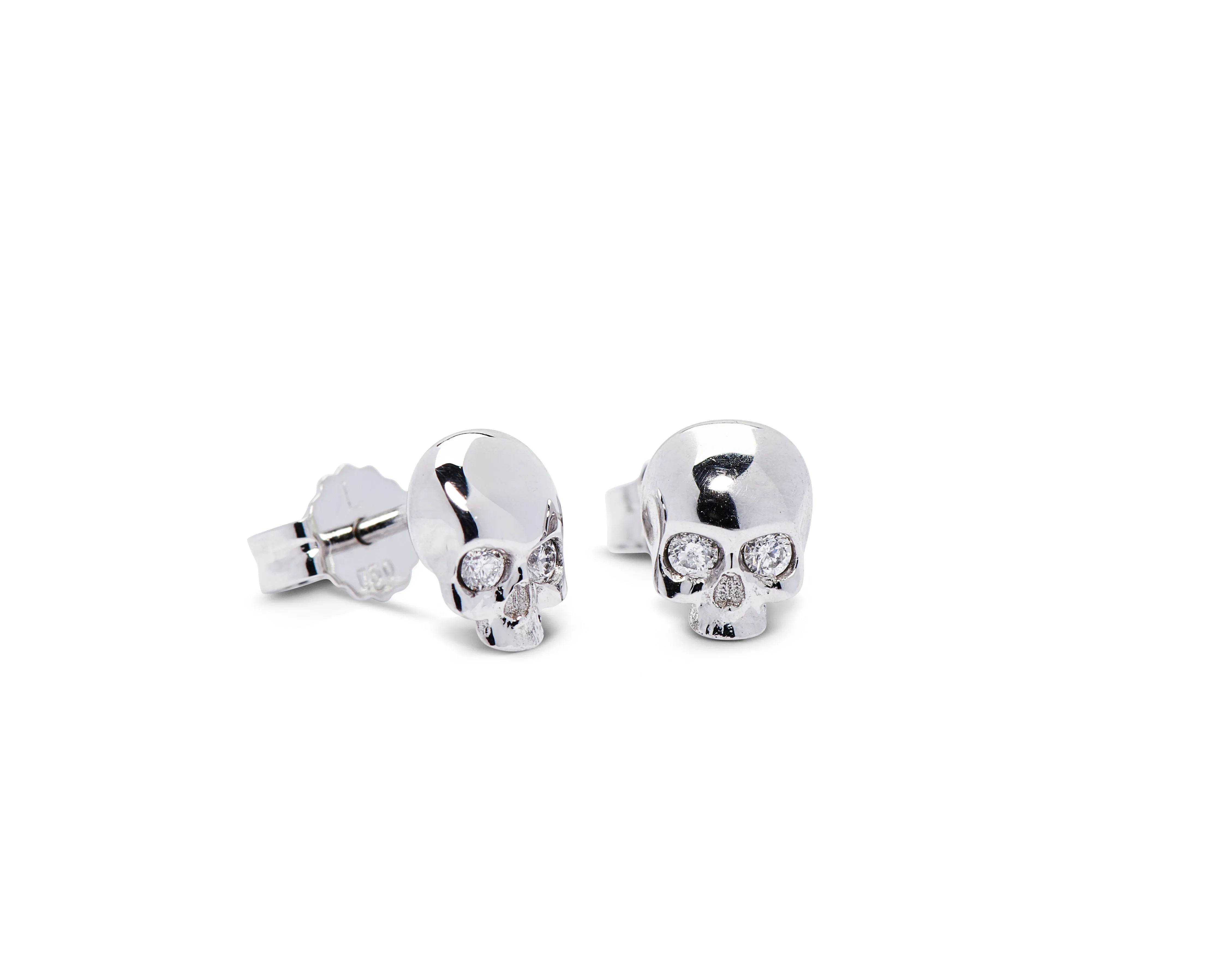 Diamond skull earrings