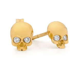 Diamond skull earrings