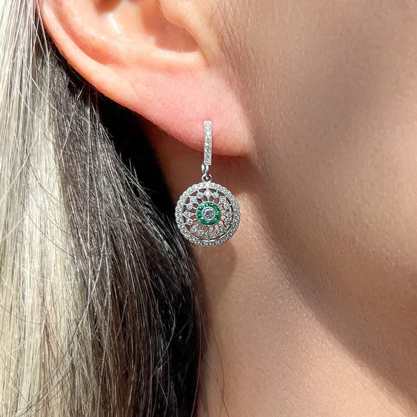 Emerald & Diamond Earrings