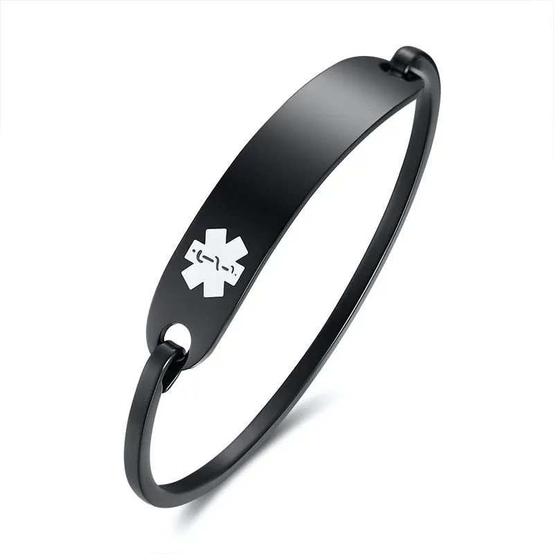 Engraving Stainless Steel Bangle Bracelet