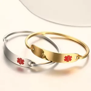 Engraving Stainless Steel Bangle Bracelet