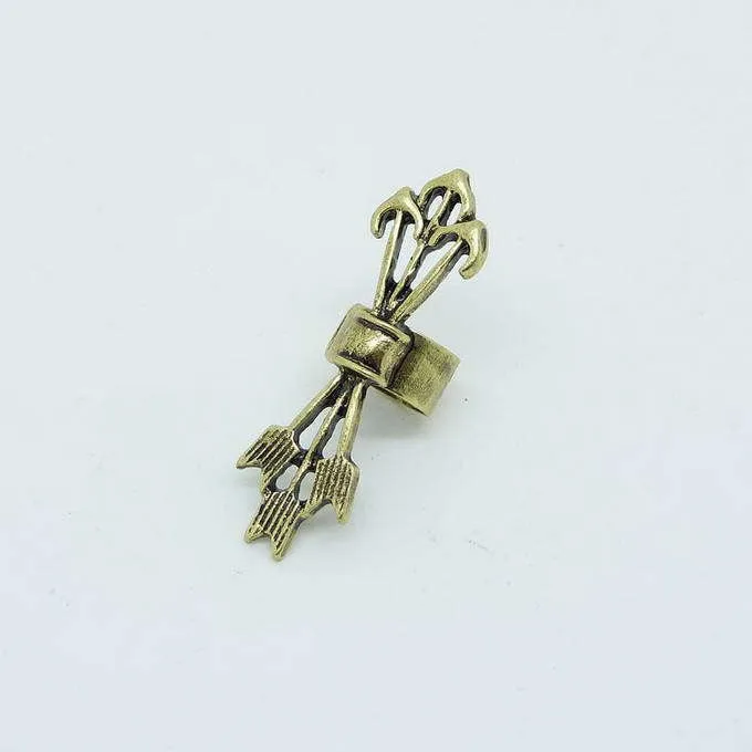 Fashion jewelry Punk Earcuff Cool Arrow Unisex Vintage Silver tone Clips on Earring for women Earrings Ear Cuff Clipe