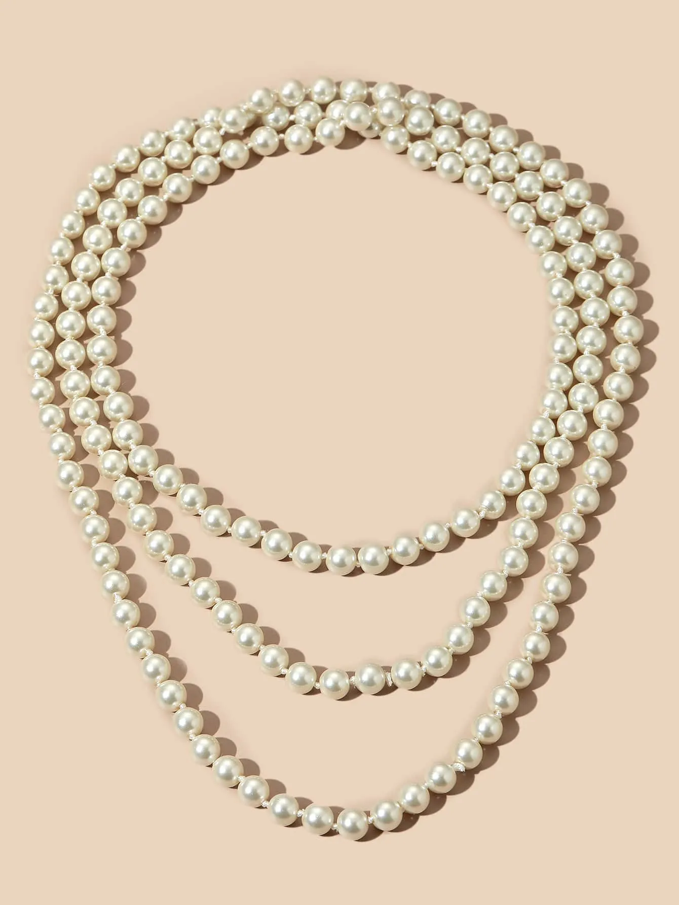 Faux Pearl Beaded Layered Necklace Elegant Necklace Bohemian Necklace