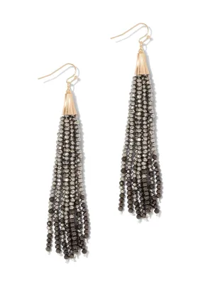 Faux-Stone Tassel Earring