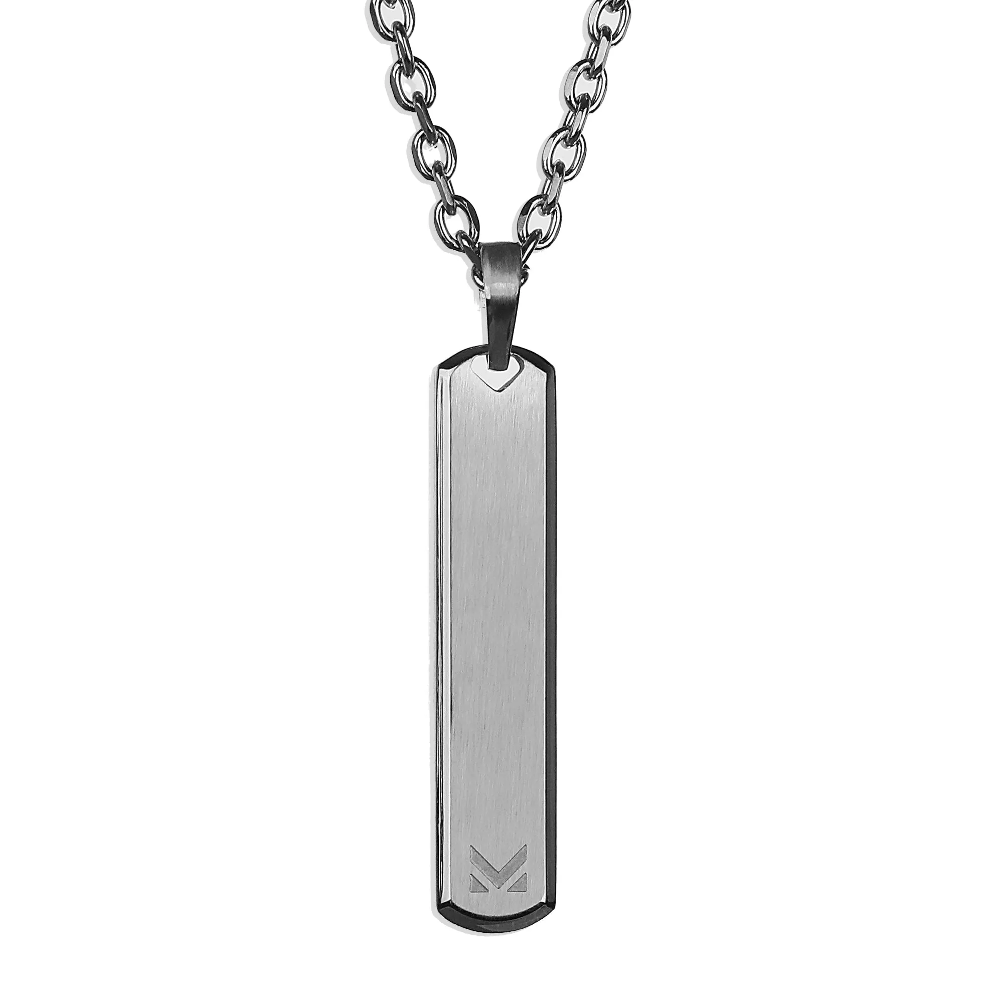 Glyph Bar Necklace - Silver