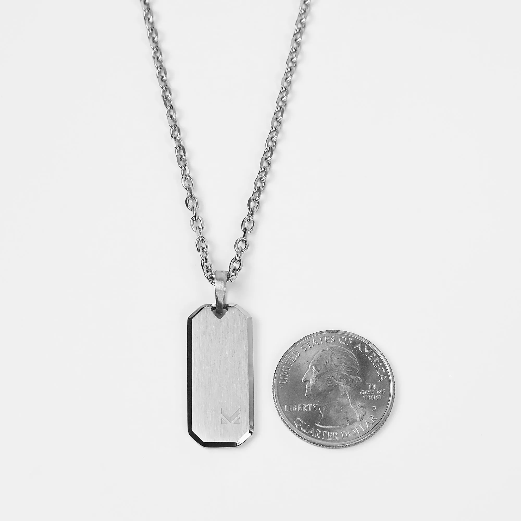 Glyph Tag Necklace - Silver