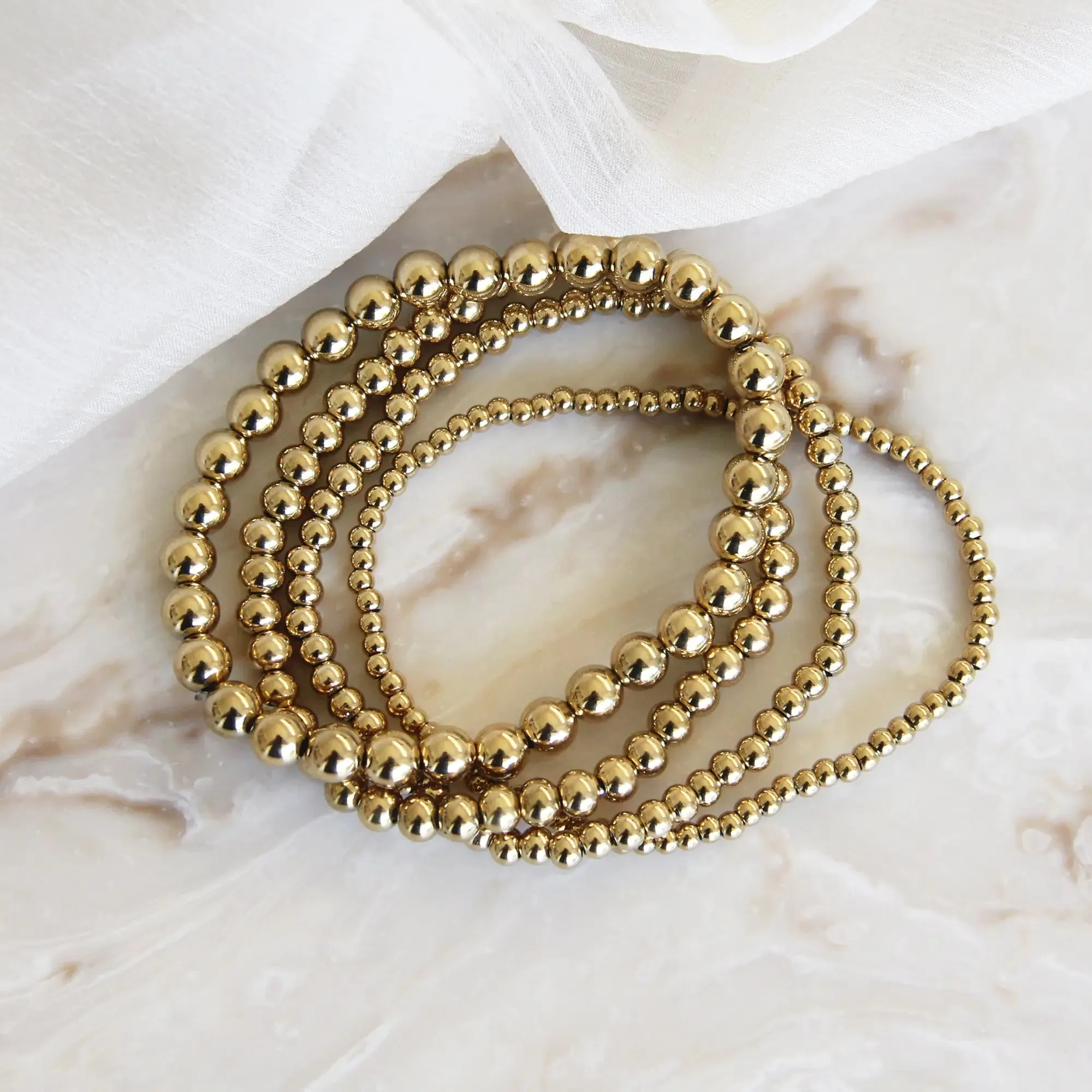 Gold Bead Bracelet