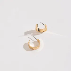 Gold Flat Hoop Earrings