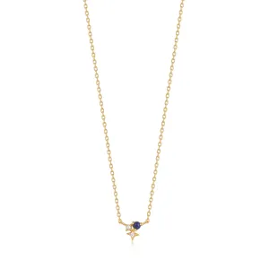 Gold Lapis Star Necklace