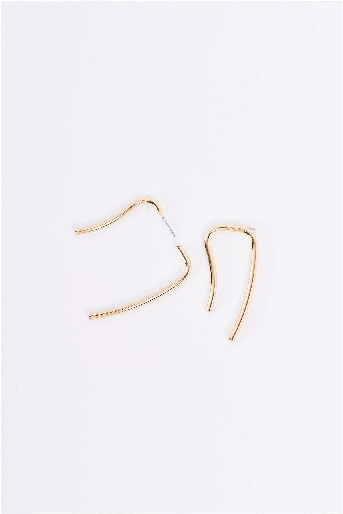 Gold Minimalistic Linear Earrings / 3 Pairs