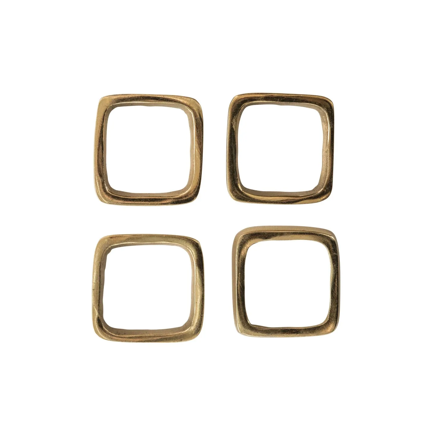 Gold Square Napkin Rings