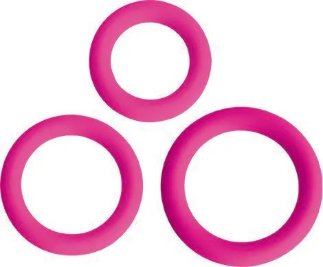 Gossip Love Ring Trio Magenta