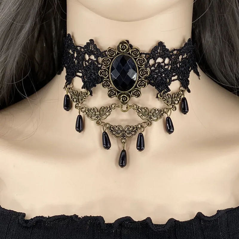 Gothic Lolita Lace Palace Necklace