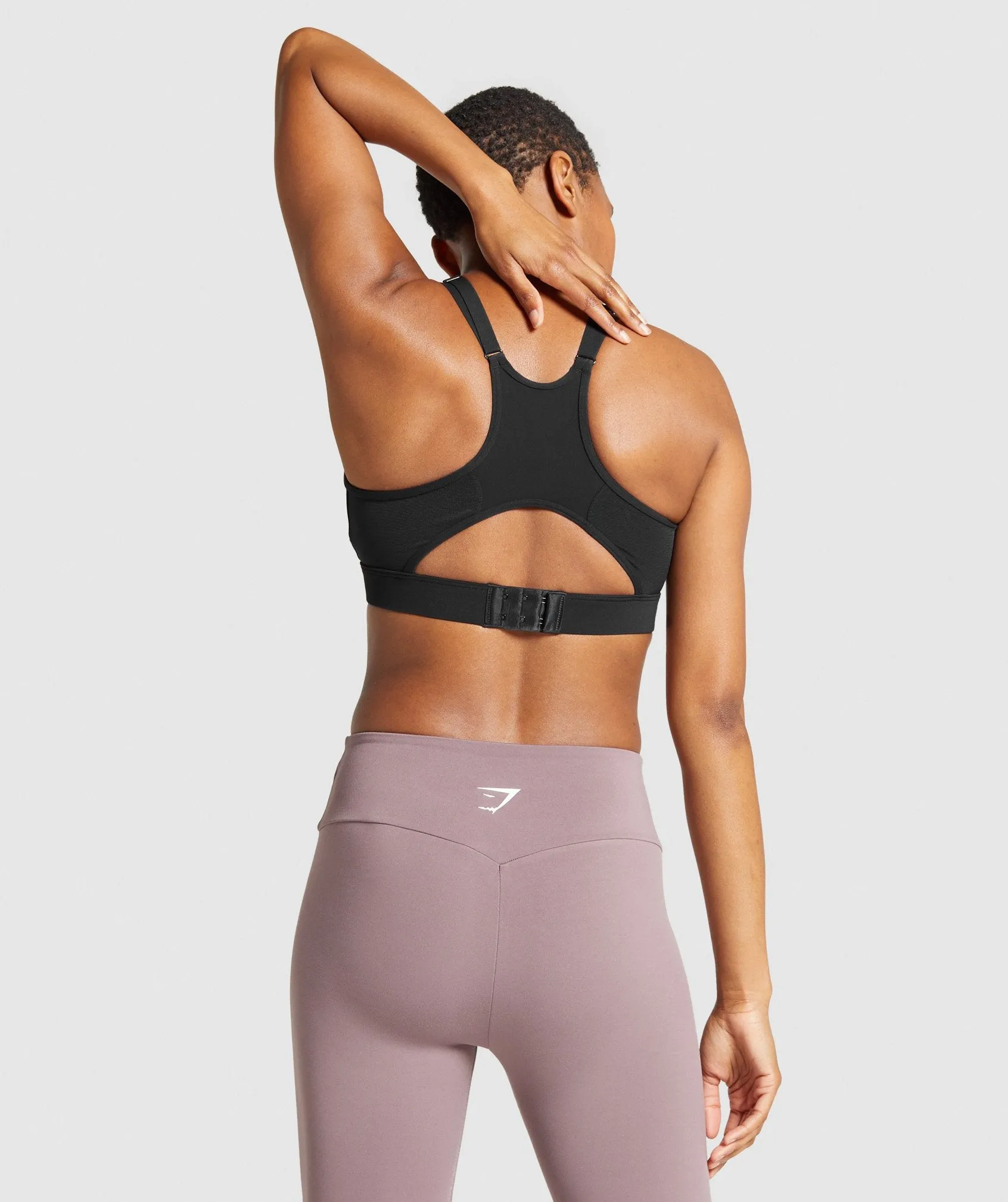 Gymshark Mesh Neckline Training Sports Bra - Black