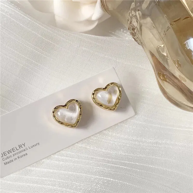 Heart Delicate Mini Trendy Aesthetic Korean Sweet Earring