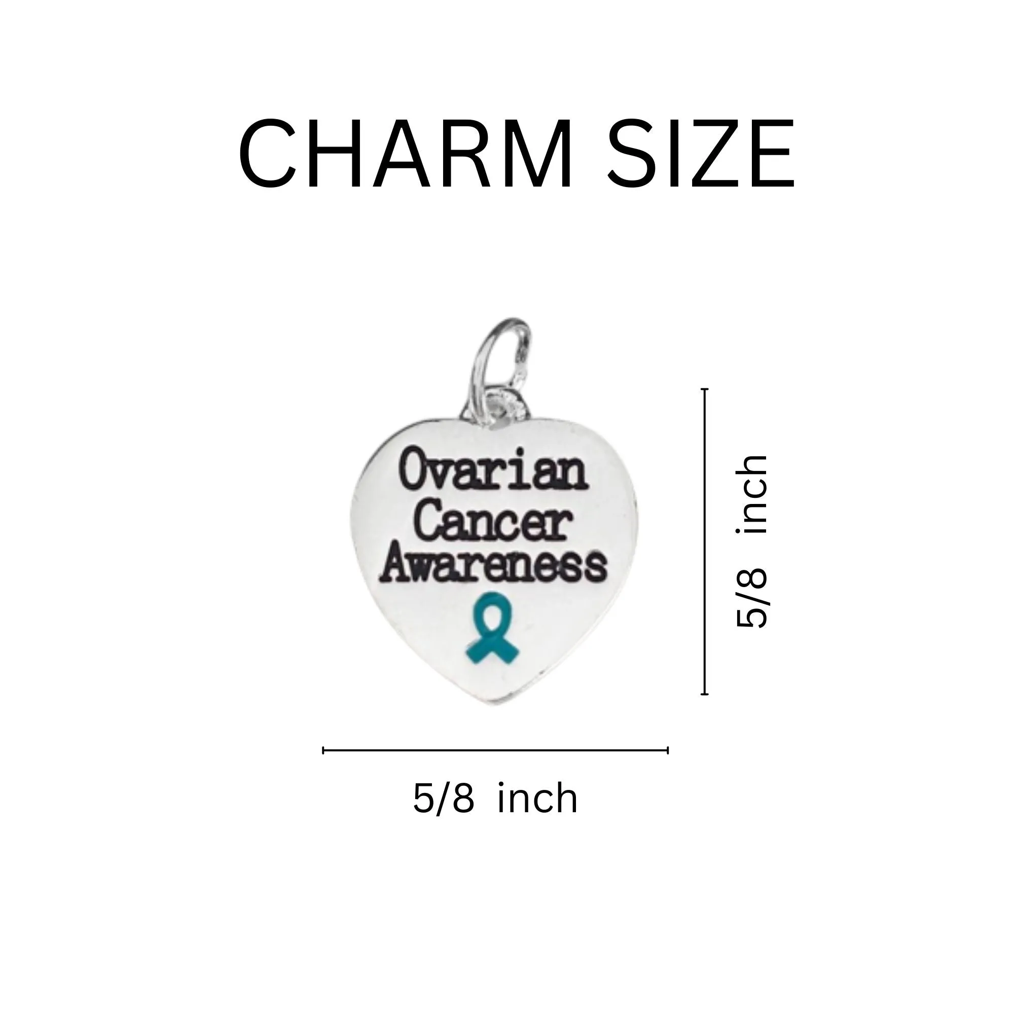 Heart Shaped Ovarian Cancer Awareness Necklaces