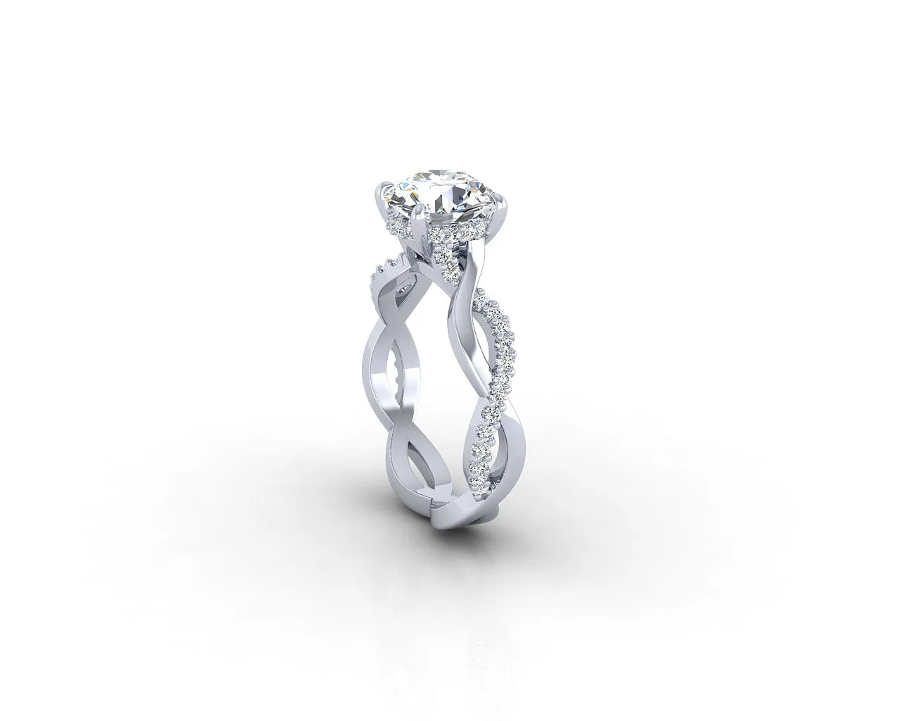 INFINITY STYLISH DIAMOND ENGAGEMENT RING