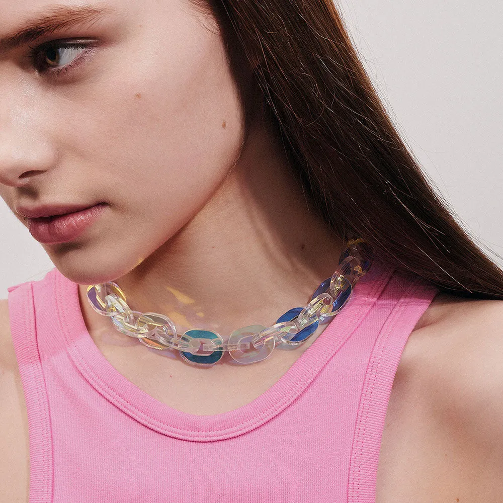 Iridescent Chain Necklace