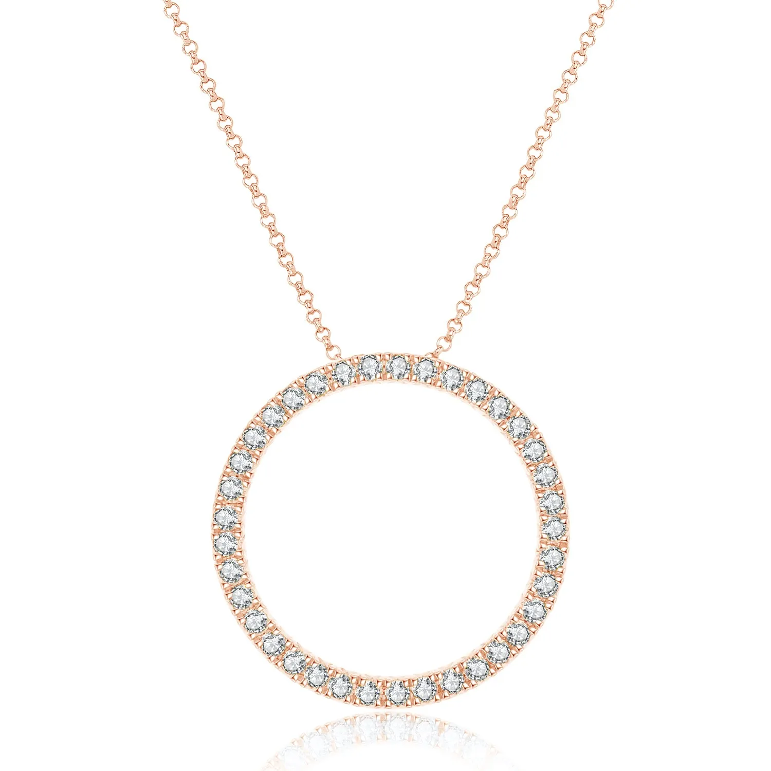 Krisscut Full Moon Pendant | Rose Gold