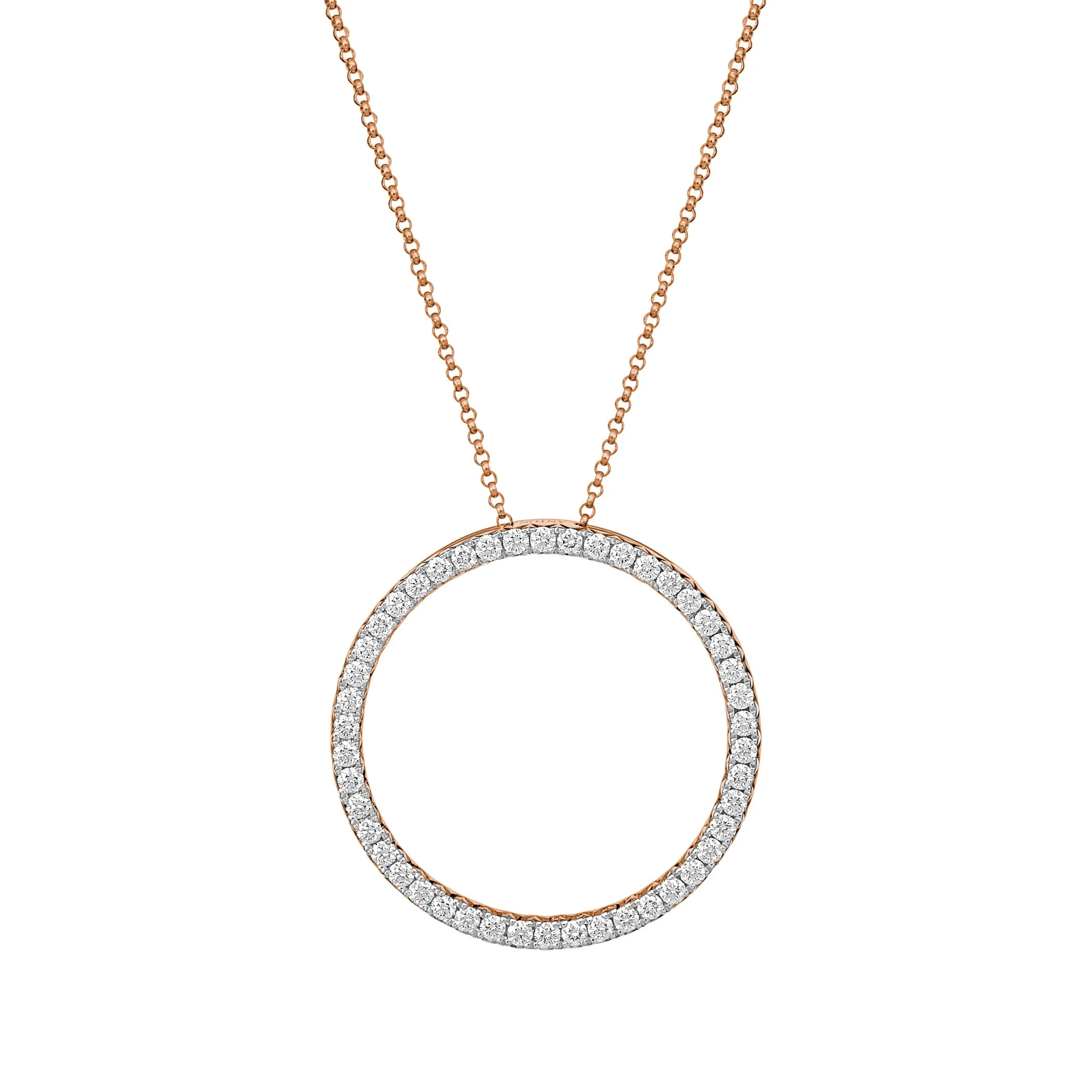 Krisscut Full Moon Pendant | Rose Gold