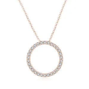 Krisscut Full Moon Pendant | Rose Gold