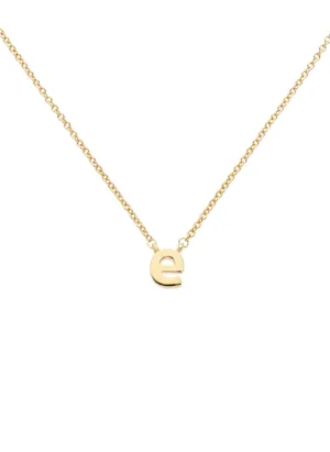 Letter 'e' Pendant Necklace