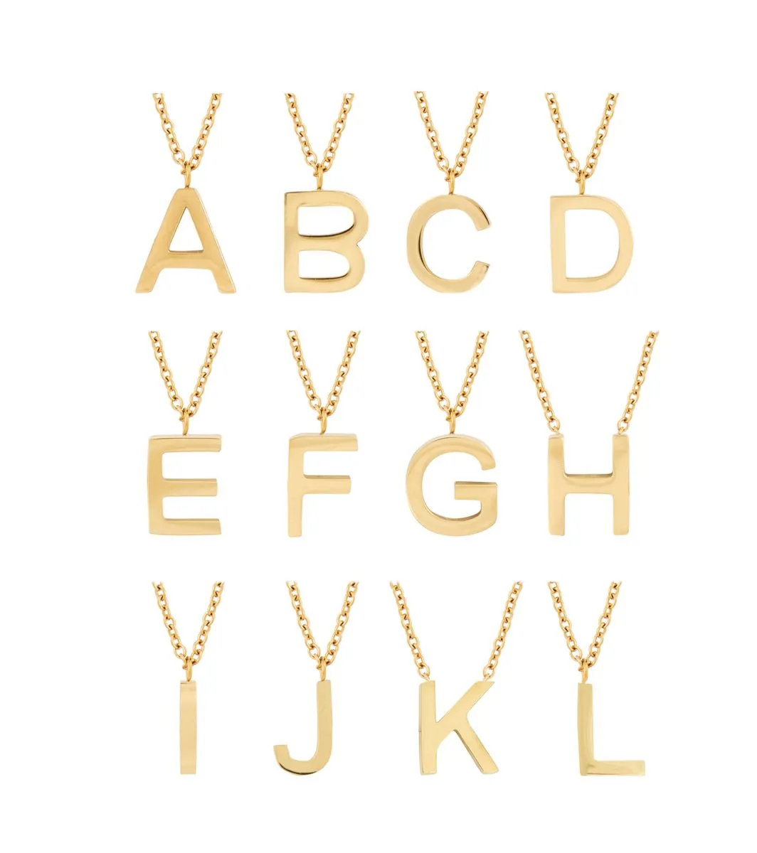 Letter Necklace Gold