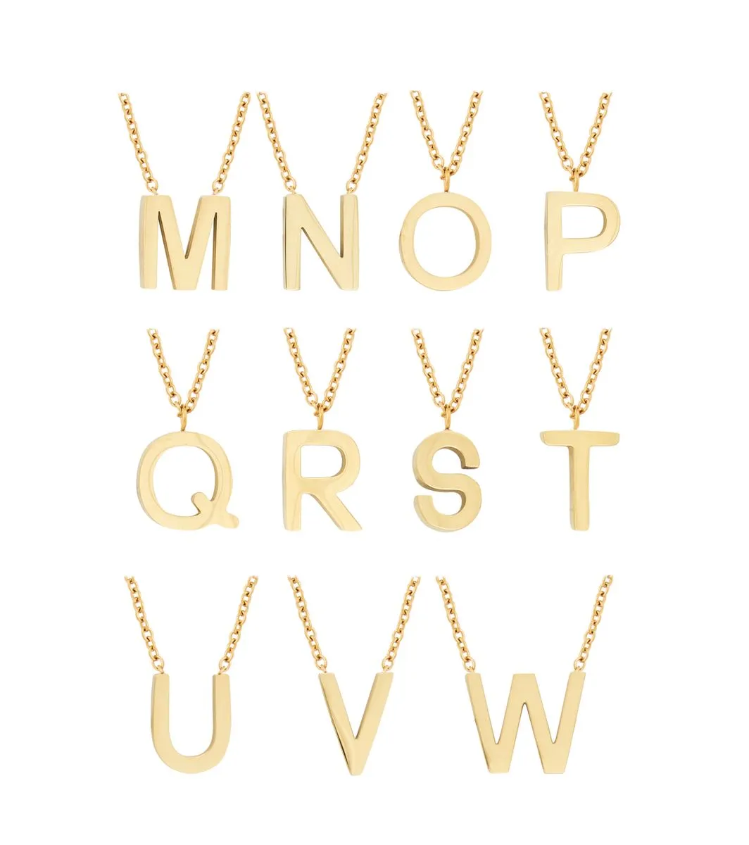 Letter Necklace Gold