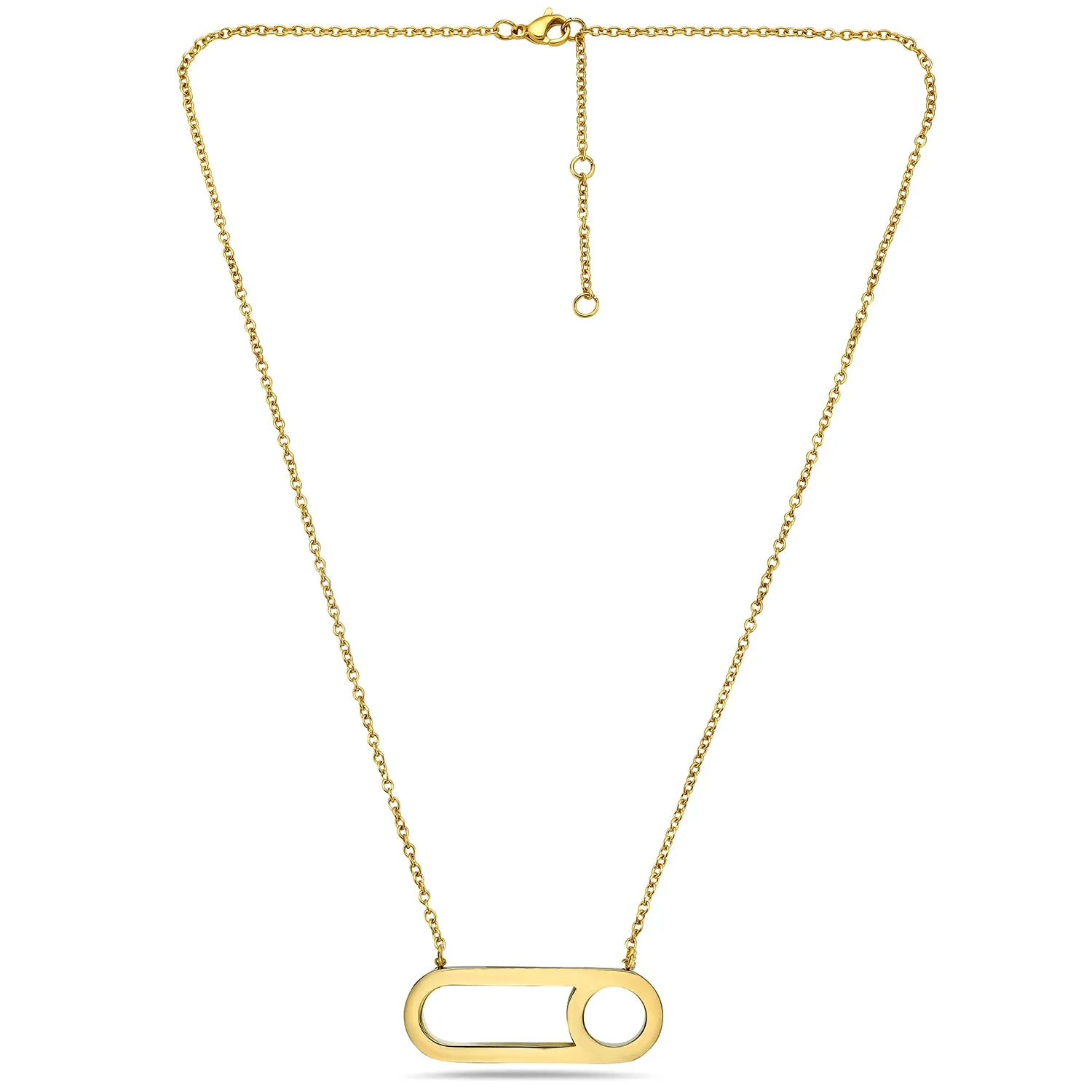 Luna Mono Necklace Yellow Gold