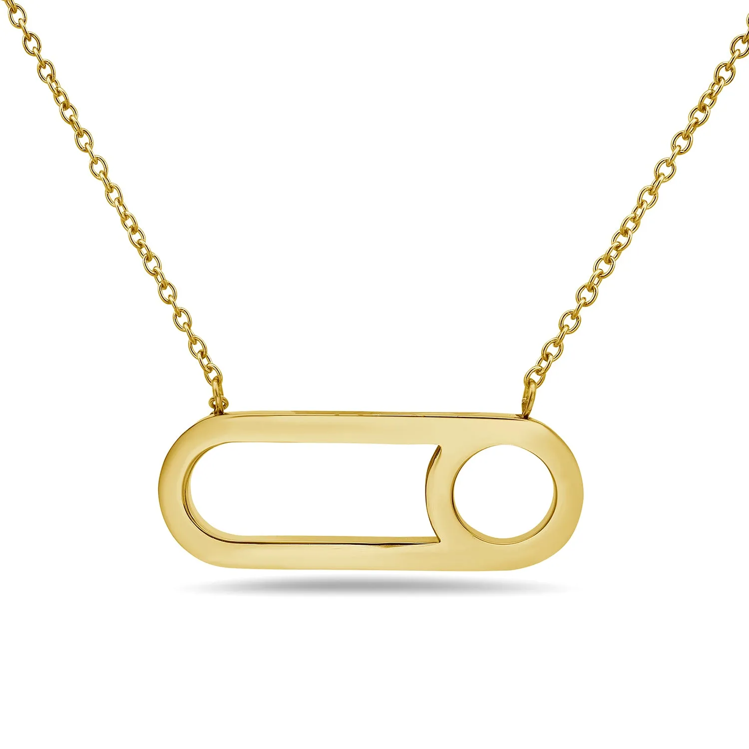 Luna Mono Necklace Yellow Gold