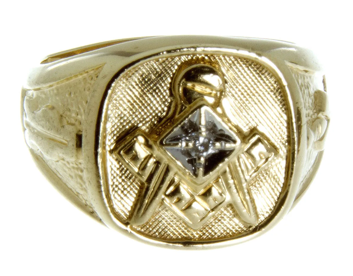 Man's Diamond Masonic Ring