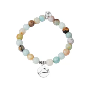 Martha's Vineyard | Stone Beaded Charm Bracelet | Amazonite