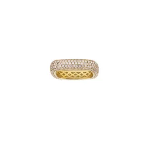 Medium Gold Pave Square Band Ring