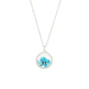 Mini Turquoise Shaker Silver Necklace