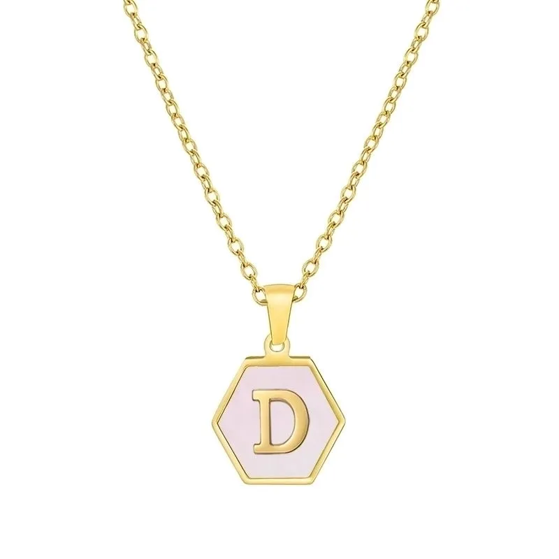 Modern Style Letter Stainless Steel Necklace Plating Stainless Steel Necklaces