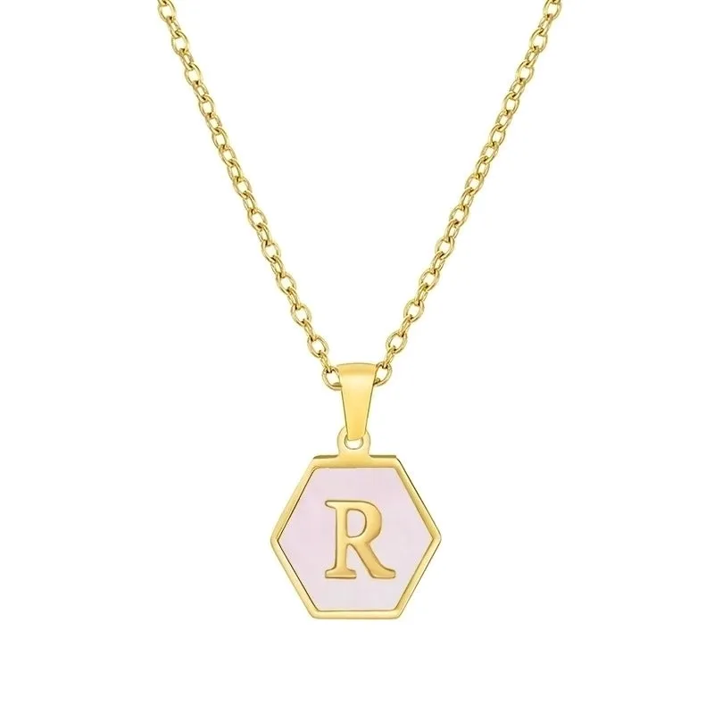 Modern Style Letter Stainless Steel Necklace Plating Stainless Steel Necklaces