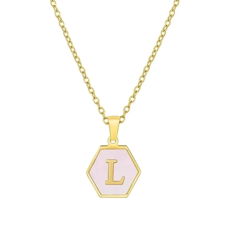 Modern Style Letter Stainless Steel Necklace Plating Stainless Steel Necklaces