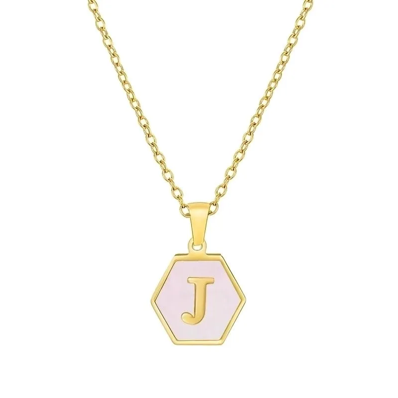 Modern Style Letter Stainless Steel Necklace Plating Stainless Steel Necklaces