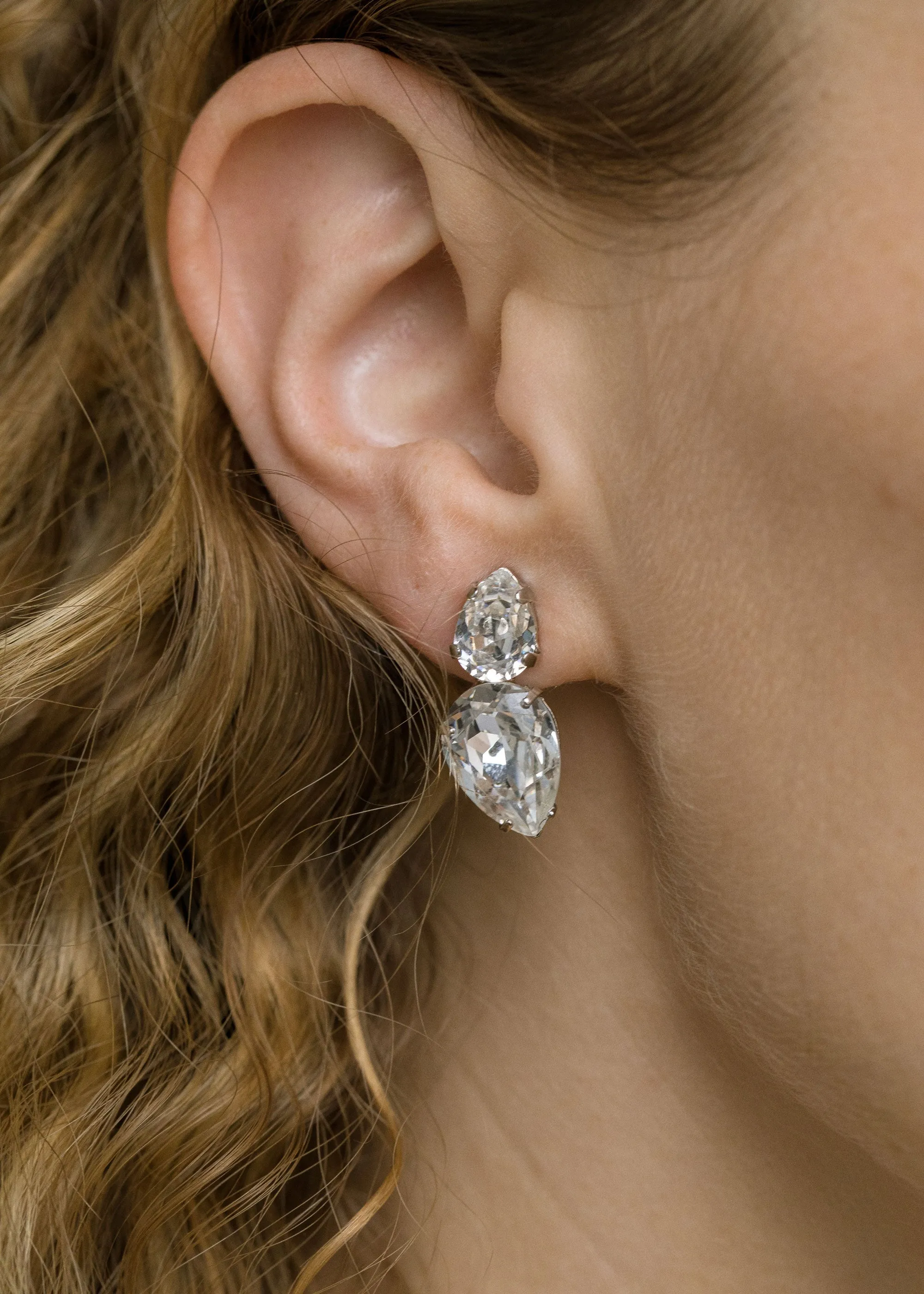 Nadine Earrings -- Crystal